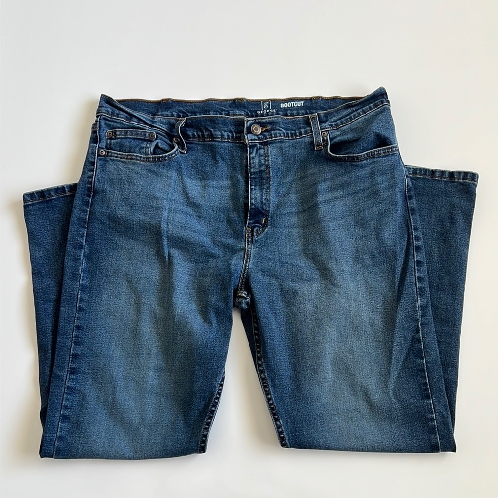 George Men's Bootcut Jeans - Dark Blue